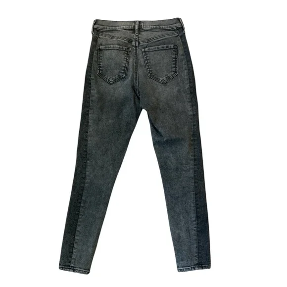 Express Conscious Edit High Rise Skinny Jeans Grey Two Tone Side Stripe 4R - Picture 3 of 5